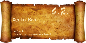 Ogrin Rea névjegykártya